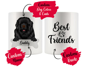 Personalized Newfoundland Dog Rescue Mom Dad Mug, Best Dog Owner Gift