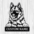 Personalized Norwegian Elkhound Metal Sign, Dog Owner Wall Art, Memorial Gift