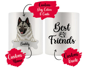 Personalized Norwegian Elkhound Dog Rescue Mom Dad Mug, Best Dog Owner Gift