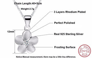 High Quality Original 925 Sterling Silver Flower Pendants & Necklace - Freedom Look