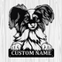 Personalized Papillon Metal Sign, Dog Owner Wall Art, Memorial Gift