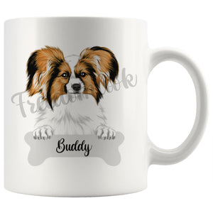 Personalized Papillon Dog Mom Dad Mug, Funny Dog Owner Gift