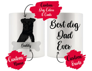 Personalized Patterdale Terrier Dog Mom Dad Mug, Best Dog Owner Gift