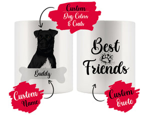 Personalized Patterdale Terrier Dog Rescue Mom Dad Mug, Best Dog Owner Gift