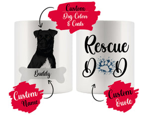 Personalized Patterdale Terrier Dog Rescue Mom Dad Mug, Best Dog Owner Gift