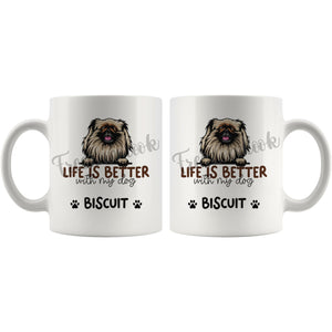 Personalized Pekingese Dog Mom Dad Mug, Custom Dog's Name Gift