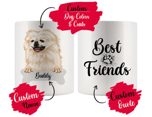 Personalized Pekingese Dog Rescue Mom Dad Mug, Best Dog Owner Gift