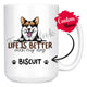 Personalized Pembroke Welsh Corgi Dog Mom Dad Mug, Custom Dog's Name Gift