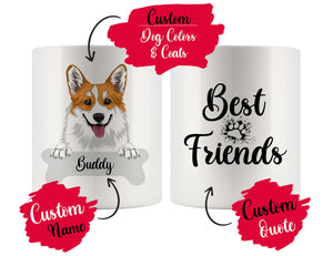 Personalized Pembroke Welsh Corgi Dog Rescue Mom Dad Mug, Best Dog Owner Gift