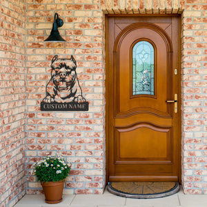 Personalized American Bully Metal Sign, Dog Owner Wall Art, Memorial Gift