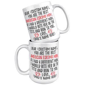 Personalized American Eskimo Mom Gifts, Eskimo Mommy Mug, Eskimo Dog Owner Gift