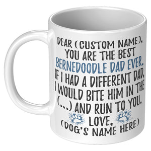 Personalized Bernedoodle Dog Mom Mommy Coffee Mug, Bernedoodle Owner Man  Gifts