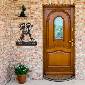 Personalized Boxer Metal Sign, Dog Owner Wall Art, Memorial Gift