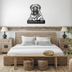 Personalized Bullmastiff Metal Sign, Dog Owner Wall Art, Memorial Gift