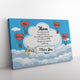 Personalized Canvas for My Mom, Custom Names With Hearts, Special Gift from Daughter Son or Husband, Mother's Day Saying Gift