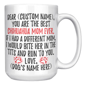 Personalized Chihuahua Dog Mom Mommy Coffee Mug, Chihuahua Owner Women Gifts
