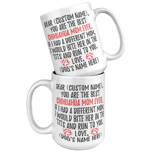 Personalized Chihuahua Dog Mom Mommy Coffee Mug, Chihuahua Owner Women Gifts