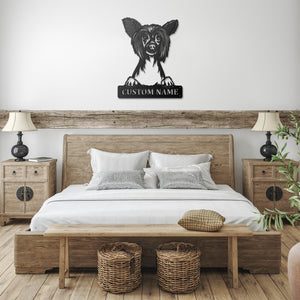 Personalized Chinese Crested Metal Sign, Dog Owner Wall Art, Memorial Gift