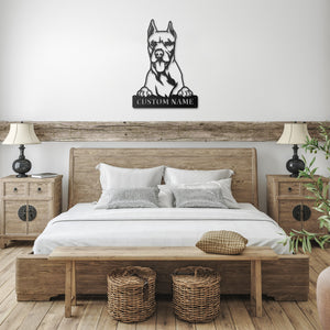 Personalized Dogo Argentino Metal Sign, Dog Owner Wall Art, Memorial Gift