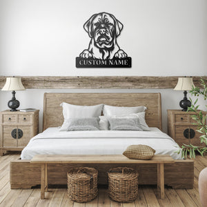 Personalized Dogue de Bordeaux Metal Sign, Dog Owner Wall Art, Memorial Gift
