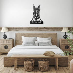 Personalized Giant Schnauzer Metal Sign, Dog Owner Wall Art, Memorial Gift