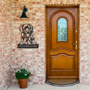 Personalized Golden Retriever Metal Sign, Dog Owner Wall Art, Memorial Gift