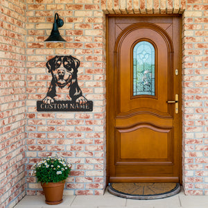 Personalized Greater Swiss Mountain  Metal Sign, Dog Owner Wall Art, Memorial Gift
