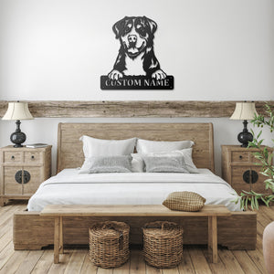 Personalized Greater Swiss Mountain  Metal Sign, Dog Owner Wall Art, Memorial Gift
