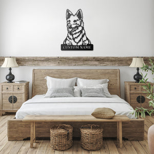 Personalized Horgi Metal Sign, Dog Owner Wall Art, Memorial Gift