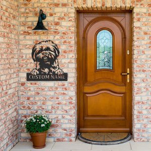 Personalized Lhatese Metal Sign, Dog Owner Wall Art, Memorial Gift