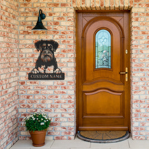 Personalized Miniature Schnauzer Metal Sign, Dog Owner Wall Art, Memorial Gift