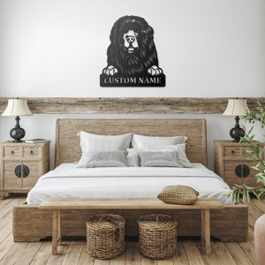 Personalized Newfoundland Metal Sign, Dog Owner Wall Art, Memorial Gift