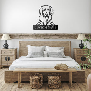 Personalized Nova Scotia Retriever Metal Sign, Dog Owner Wall Art, Memorial Gift
