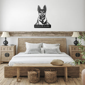 Personalized Rat Terrier Metal Sign, Dog Owner Wall Art, Memorial Gift