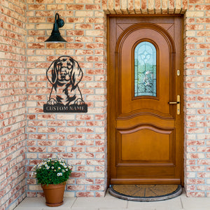 Personalized Redbone Coonhound Metal Sign, Dog Owner Wall Art, Memorial Gift