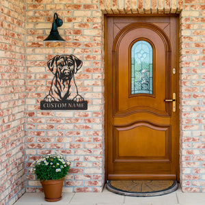 Personalized Rhodesian Ridgeback Metal Sign, Dog Owner Wall Art, Memorial Gift