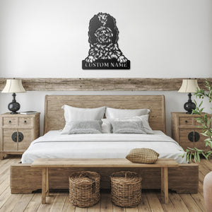 Personalized Sheepadoodle Metal Sign, Dog Owner Wall Art, Memorial Gift