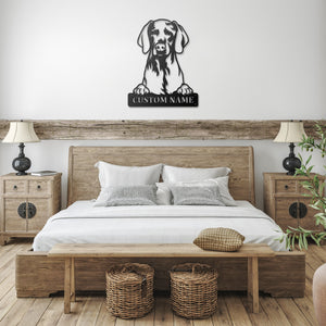Personalized Weimaraner Metal Sign, Dog Owner Wall Art, Memorial Gift