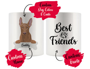 Personalized Pharaoh Hound Dog Rescue Mom Dad Mug, Best Dog Owner Gift