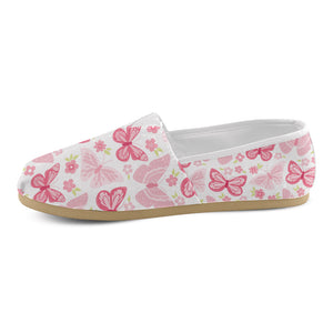 Pink Butterfly Casual Canvas Women's Shoes - Freedom Look