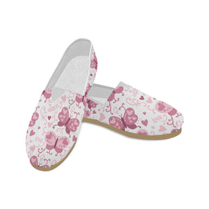 Pink Love Butterfly Casual Canvas Women's Shoes - Freedom Look