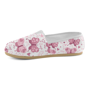 Pink Love Butterfly Casual Canvas Women's Shoes - Freedom Look