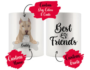 Personalized Pitbull Dog Rescue Mom Dad Mug, Best Dog Owner Gift