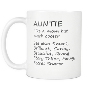 Aunt Definition Mug - Worlds Greatest Auntie - Sweetest Aunt Mug - Aunt Meaning Mug - Great Gift For Your Aunt - Freedom Look