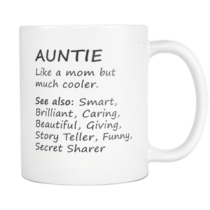 Aunt Definition Mug - Worlds Greatest Auntie - Sweetest Aunt Mug - Aunt Meaning Mug - Great Gift For Your Aunt - Freedom Look