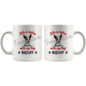 Personalized Podenco Dog Mom Dad Mug, Custom Dog's Name Gift