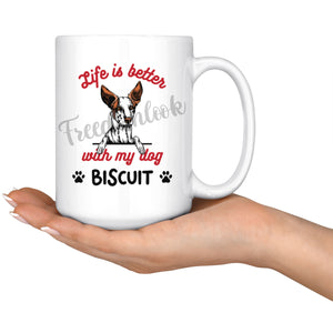 Personalized Podenco Dog Mom Dad Mug, Custom Dog's Name Gift