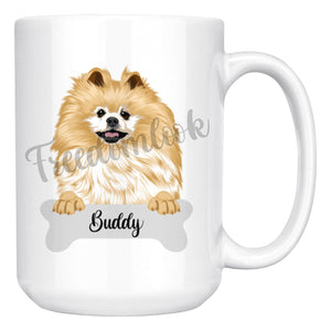 Personalized Pomeranian Dog Mom Dad Mug, Funny Dog Owner Gift