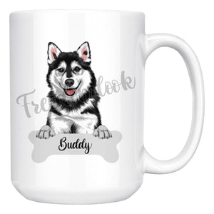Personalized Pomsky Dog Mom Dad Mug, Funny Dog Owner Gift