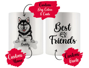 Personalized Pomsky Dog Rescue Mom Dad Mug, Best Dog Owner Gift